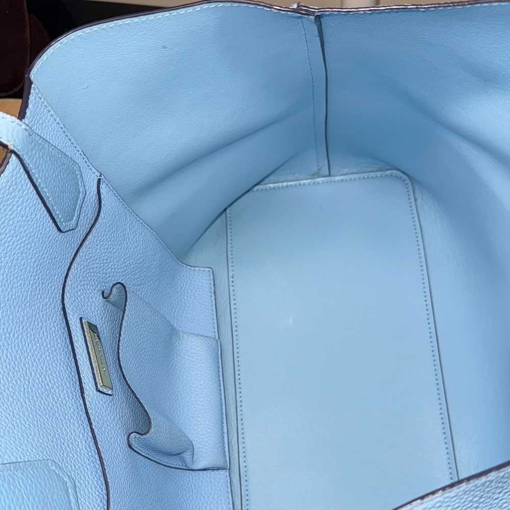 Tory Burch Light Blue and Navy Tote - Picture 12 of 16